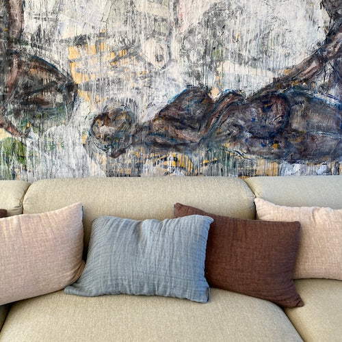 3 Vafflede puder - 60 x 40 cm.