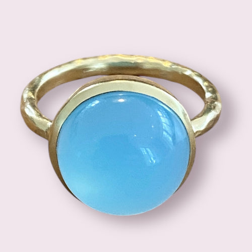 Ring aquamarin dark - S