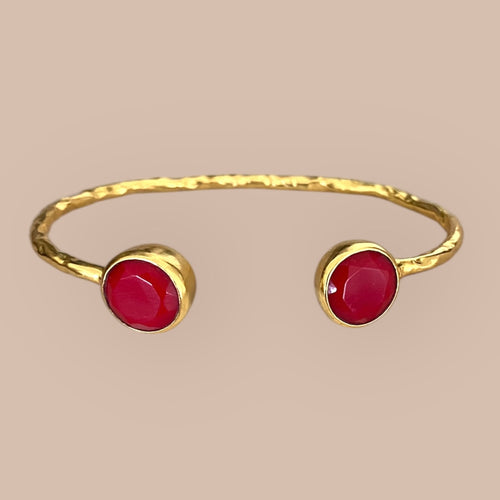Armbånd two precious - Red Agate