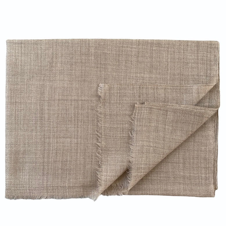 Cashmere & silke pashmina lys sand
