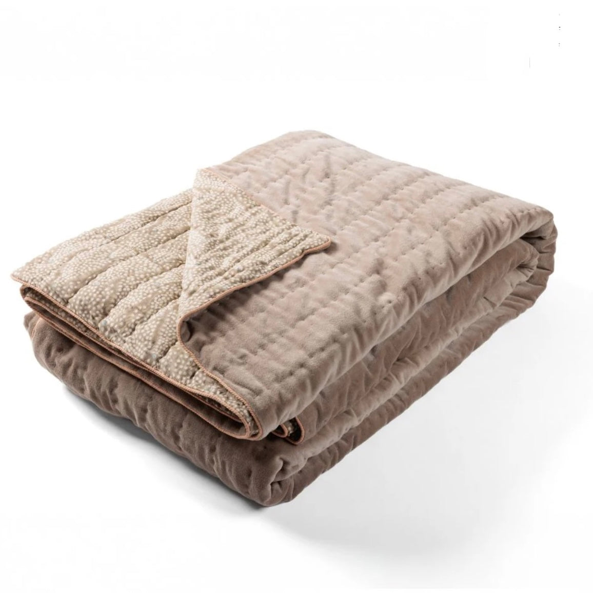 Reiko - stort quiltet sengetæppe beige