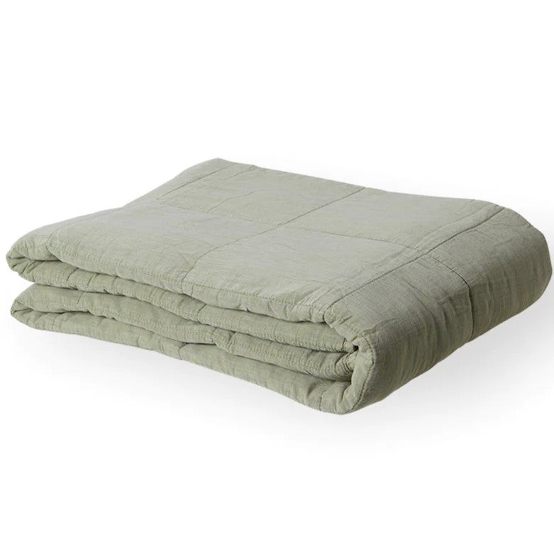 vatteret plaid dusty green - 2x1.4 m.