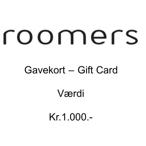 Gavekort Roomers Kr. 1.000.-