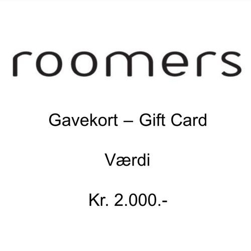 Gavekort Roomers Kr. 2.000.-