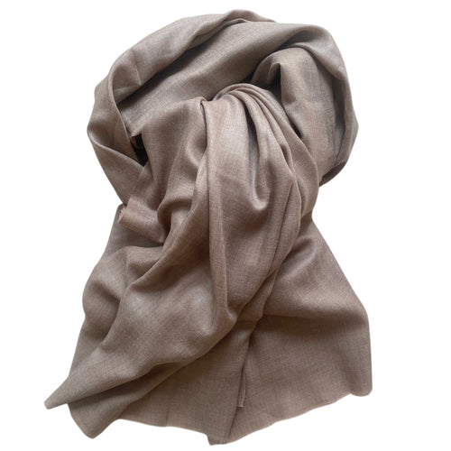 100 % Cashmere Khadi - dark sand