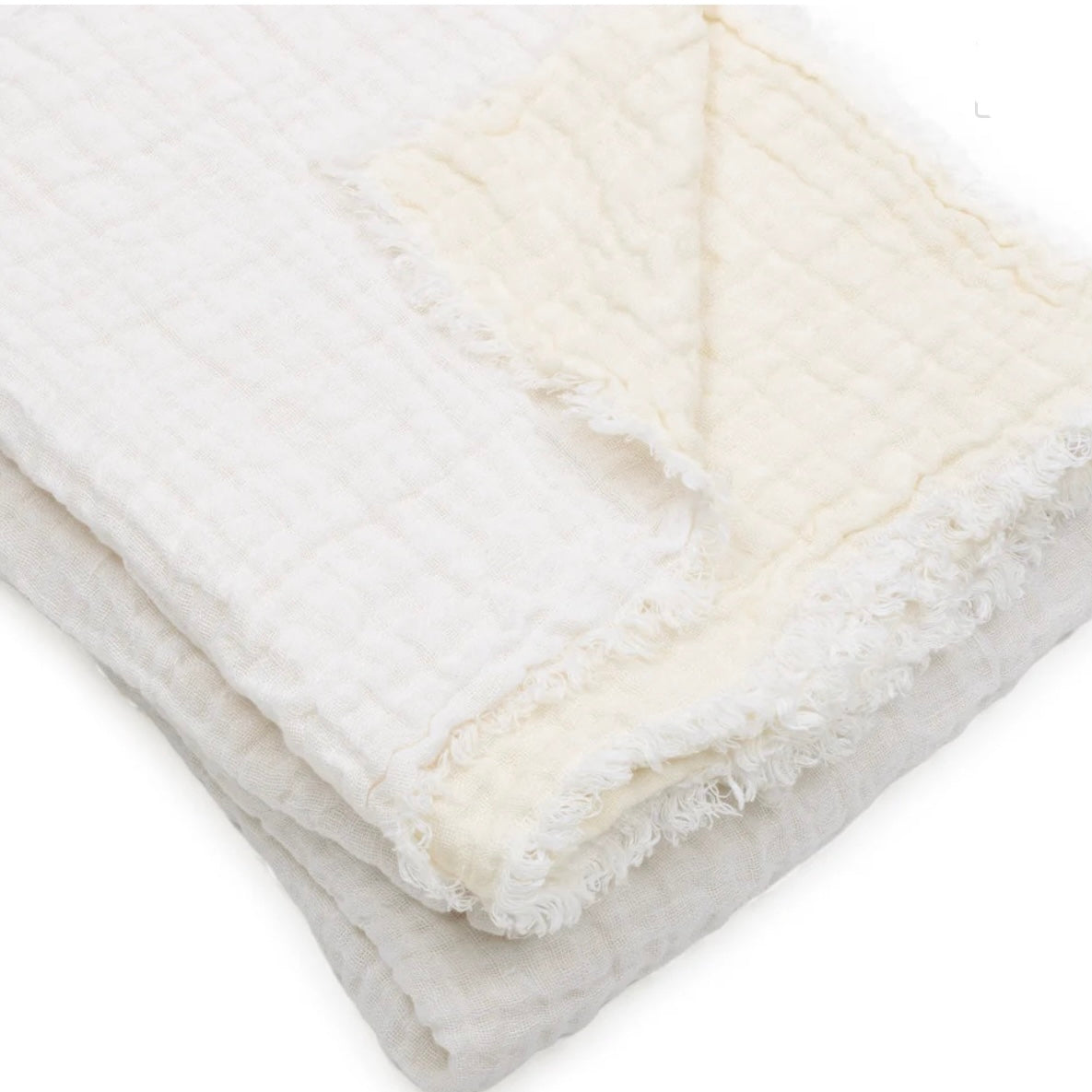 Bedcover linned White - 2.6 x 2.6 m.