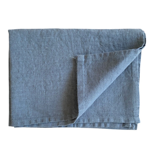 Hør-viskestykke dusty blue 65 x 45