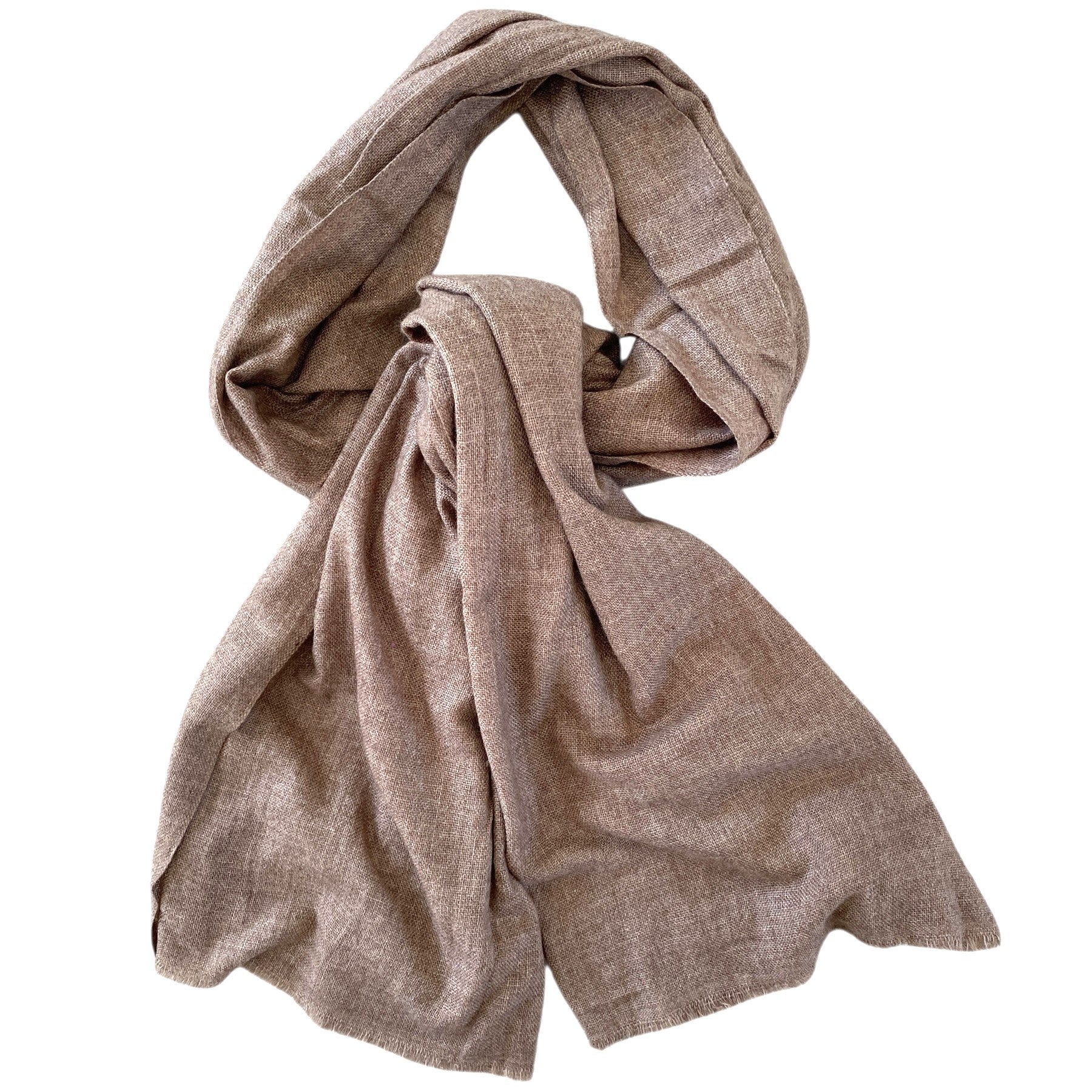 Cashmere & uld pashmina almond
