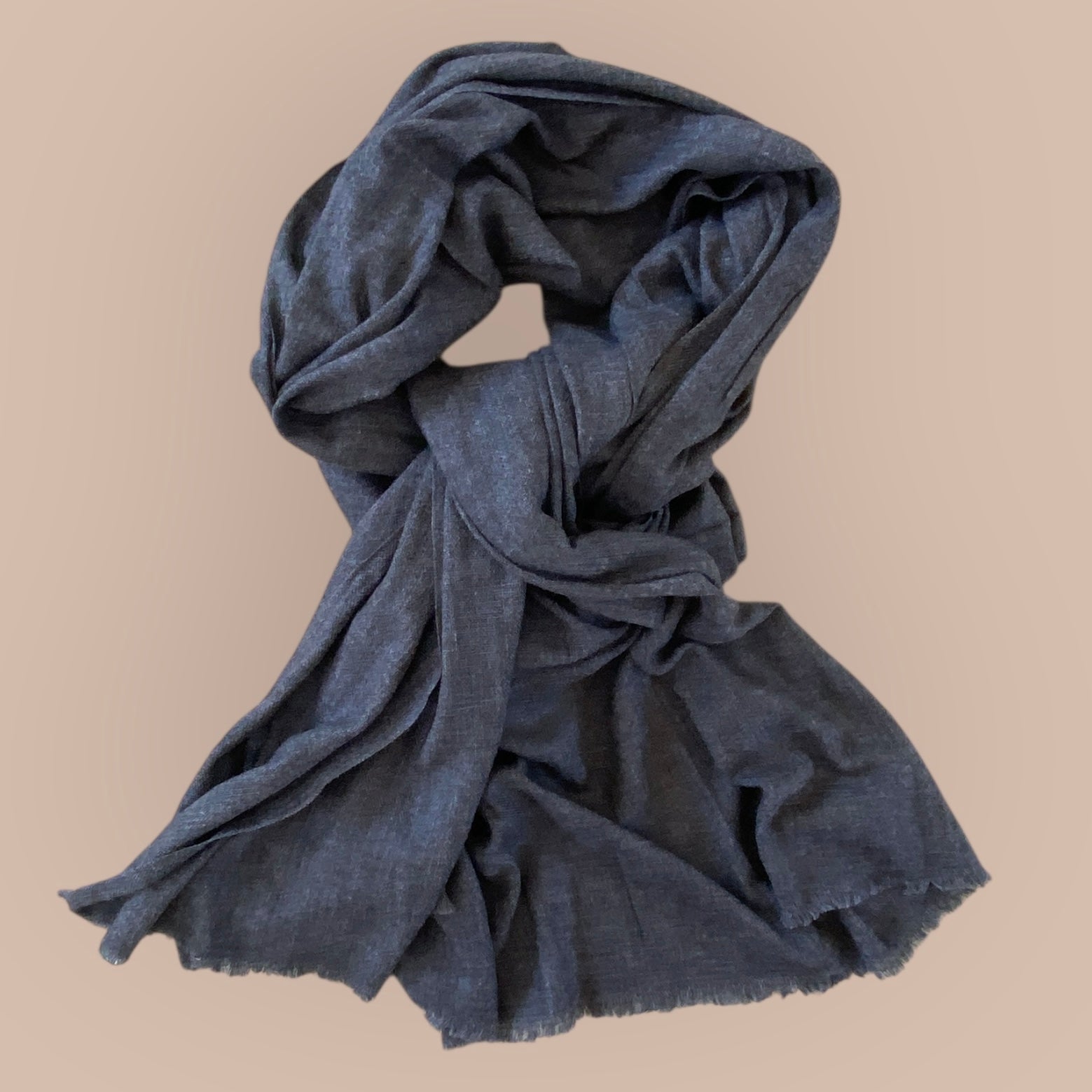 Cashmere & uld pashmina thunder grey
