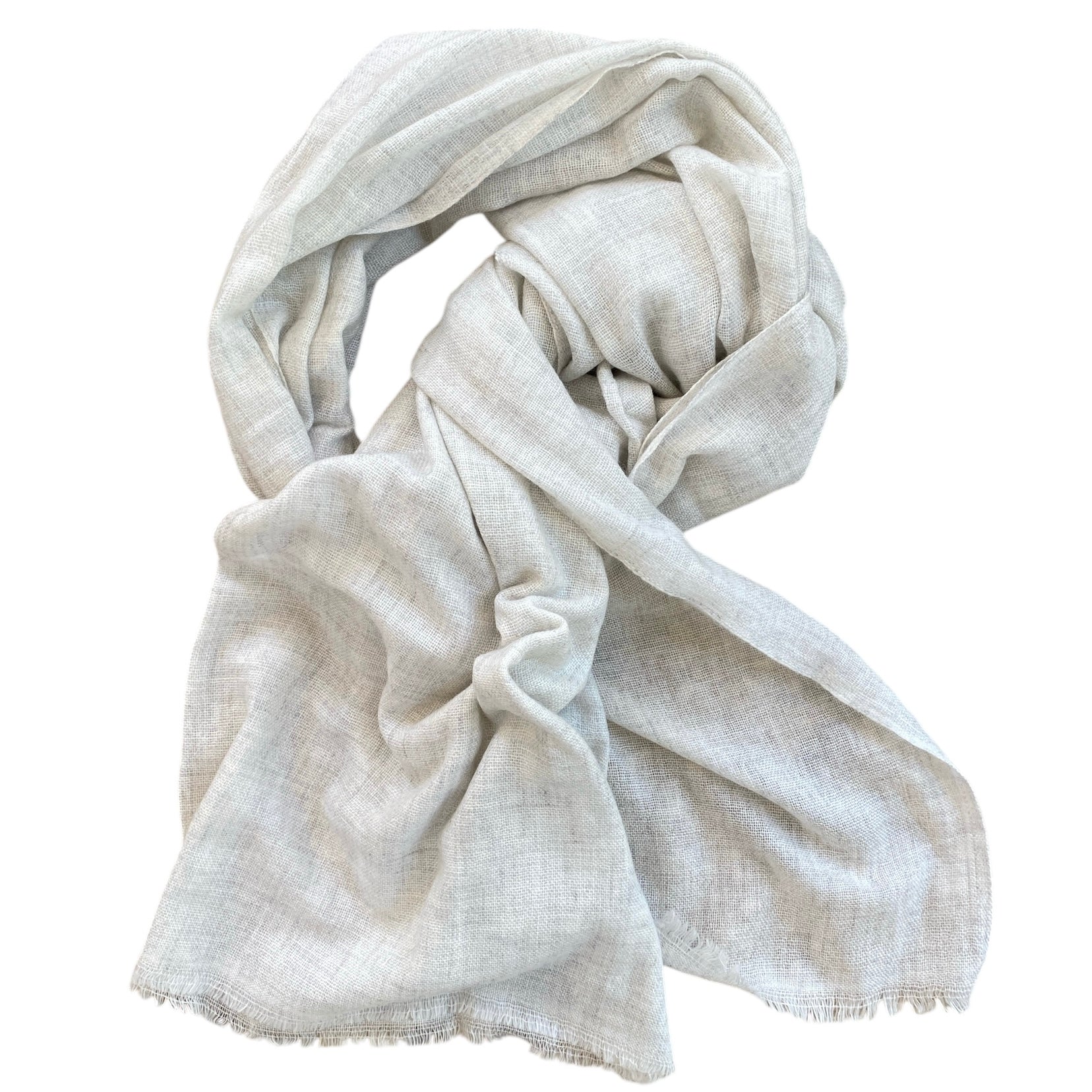 Cashmere & uld pashmina white