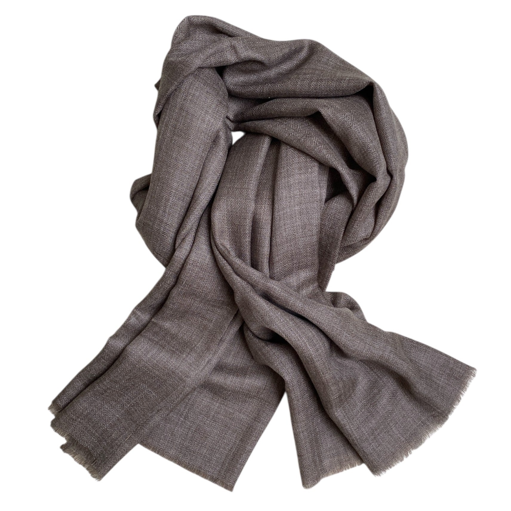Cashmere & silke pashmina lys brun