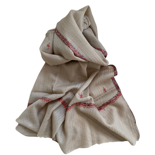Pashmina med hand embroedery - 04