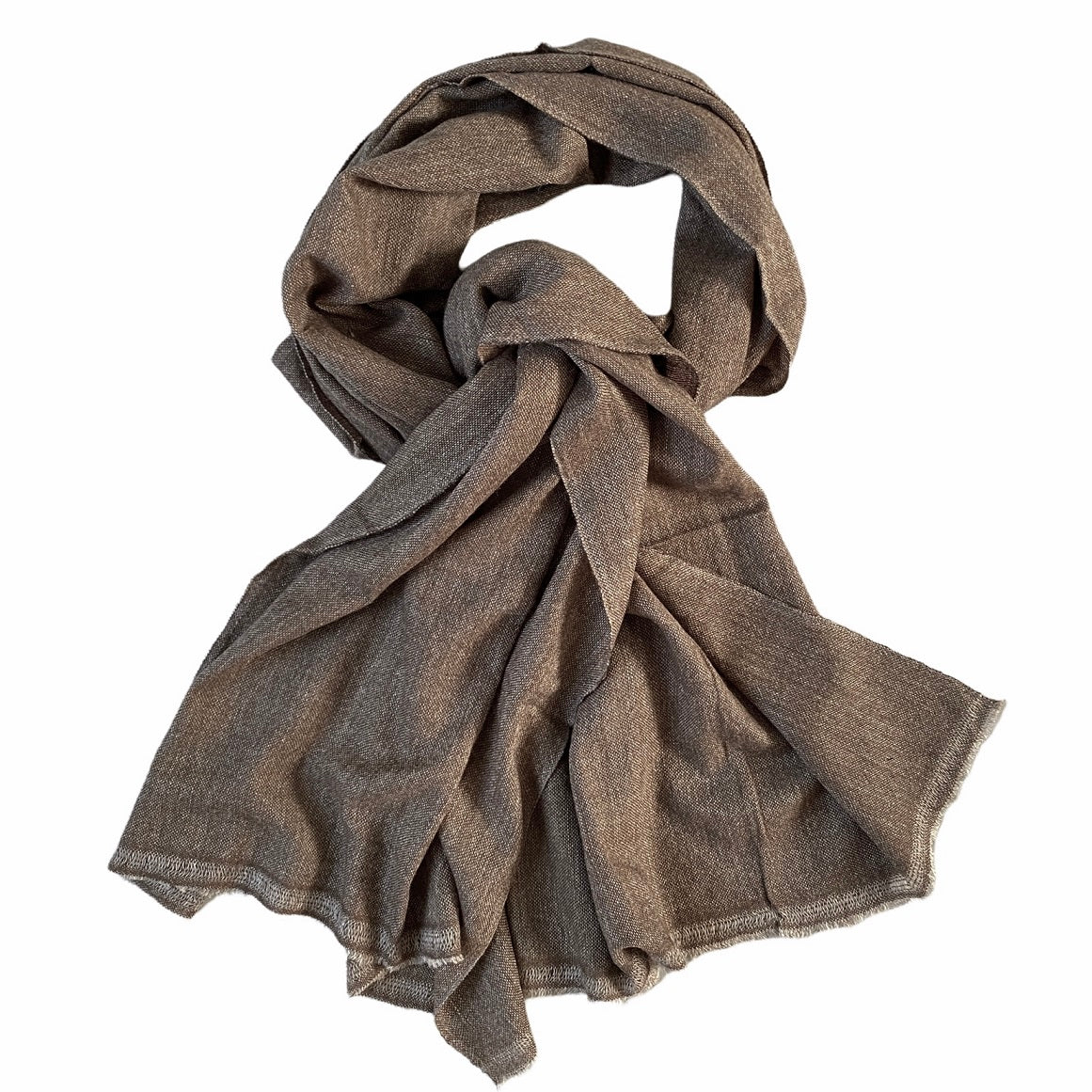 Cashmere & uld pashmina brun