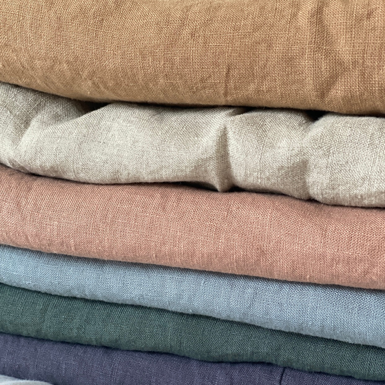 Sengetæppe hør camel - 2.9 x 2.8 M