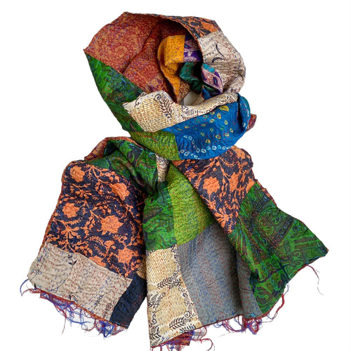 Silke kantha tørklæde No 86 - small