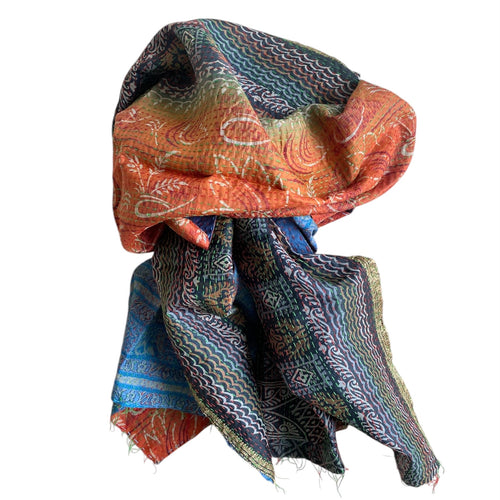 Silke kantha tørklæde no 10 - small