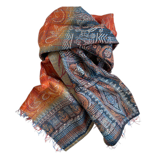 Silke kantha tørklæde no 12 - small