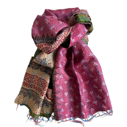 Silke kantha tørklæde no 16 - small