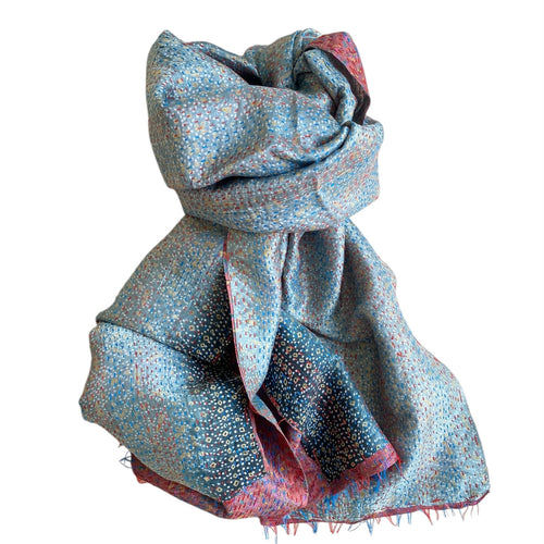 Silke kantha tørklæde no 17 - small