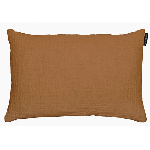 Vafflet pude cuir - 60 x 40 cm.