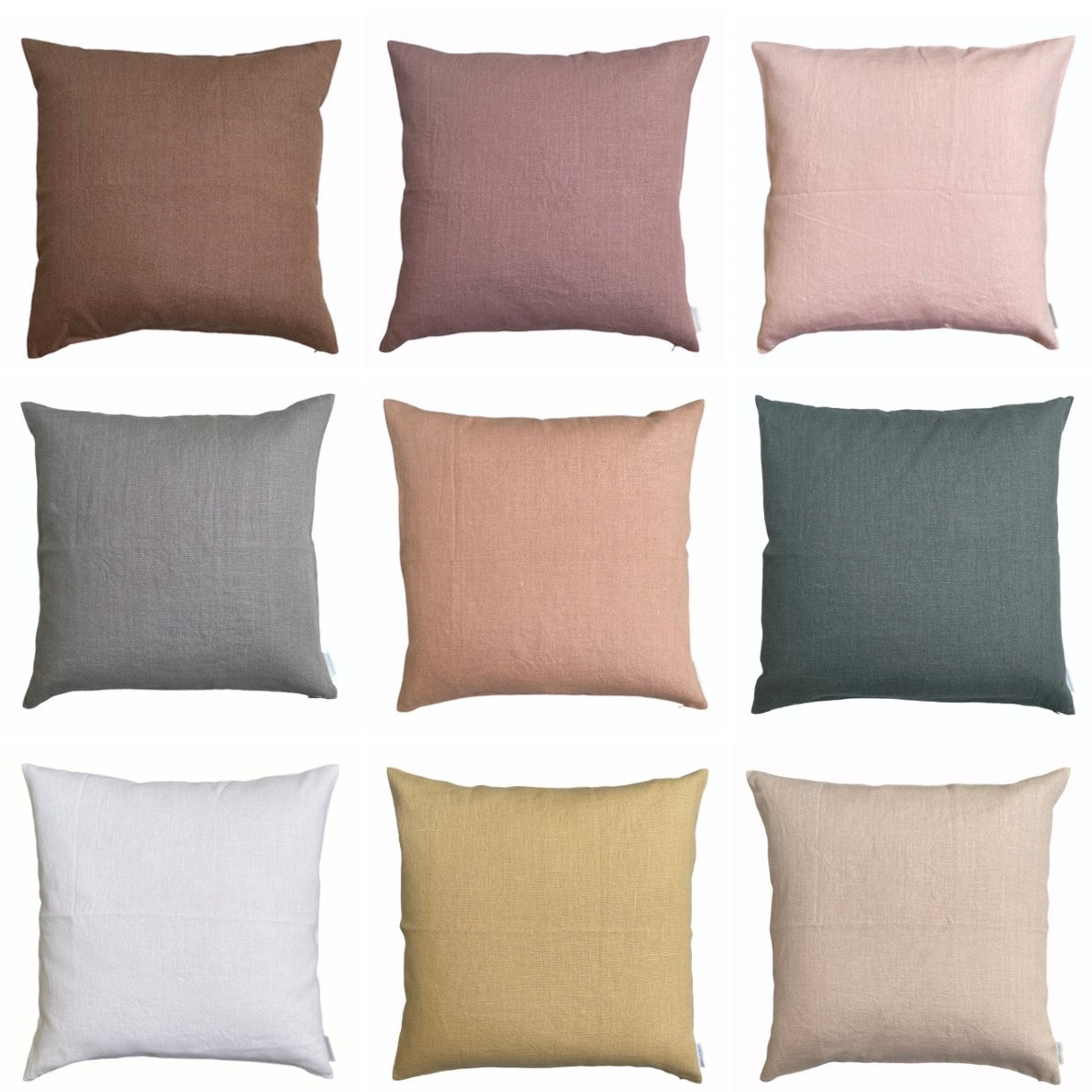 Hørpude pale rose 50 x 50 cm.