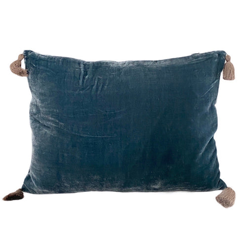 Pude petrol velvet - 40 x 30 cm.