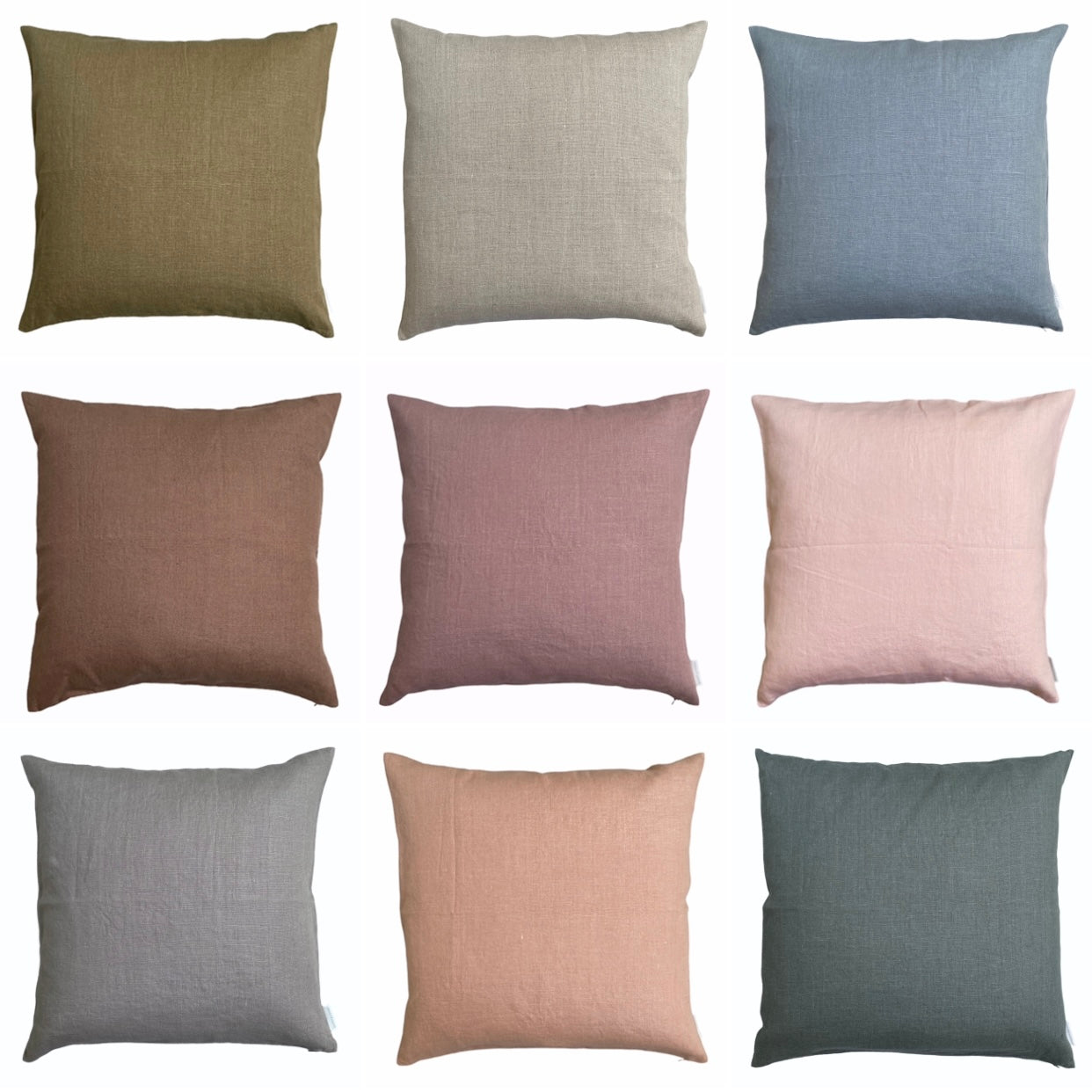 Hørpude pale rose 50 x 50 cm.