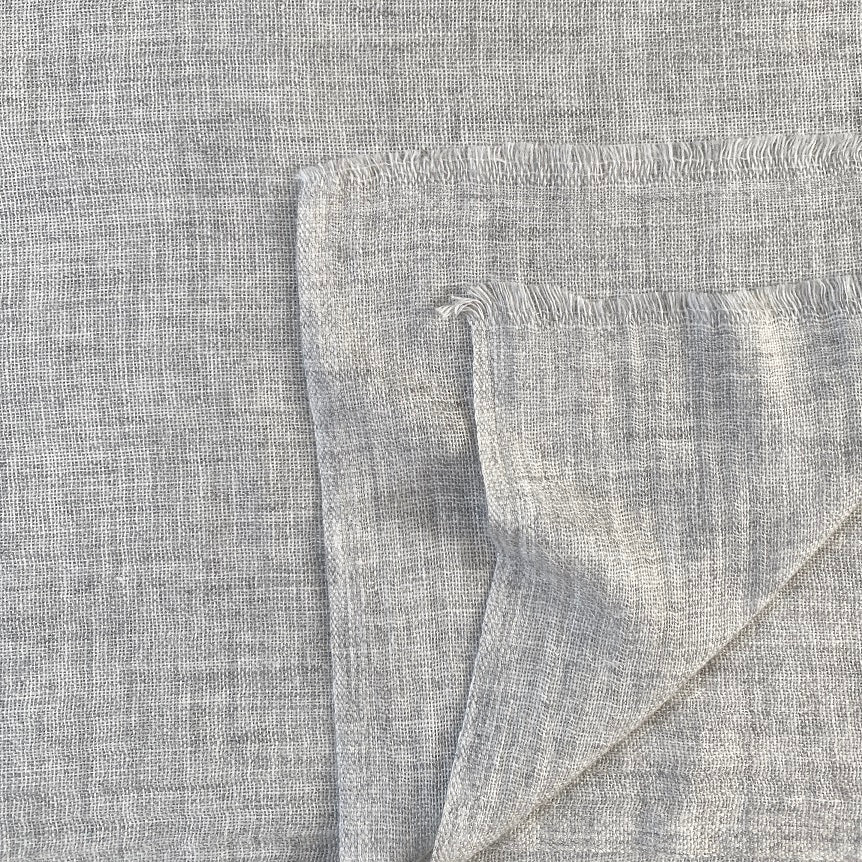 Cashmere & uld pashmina lys grå