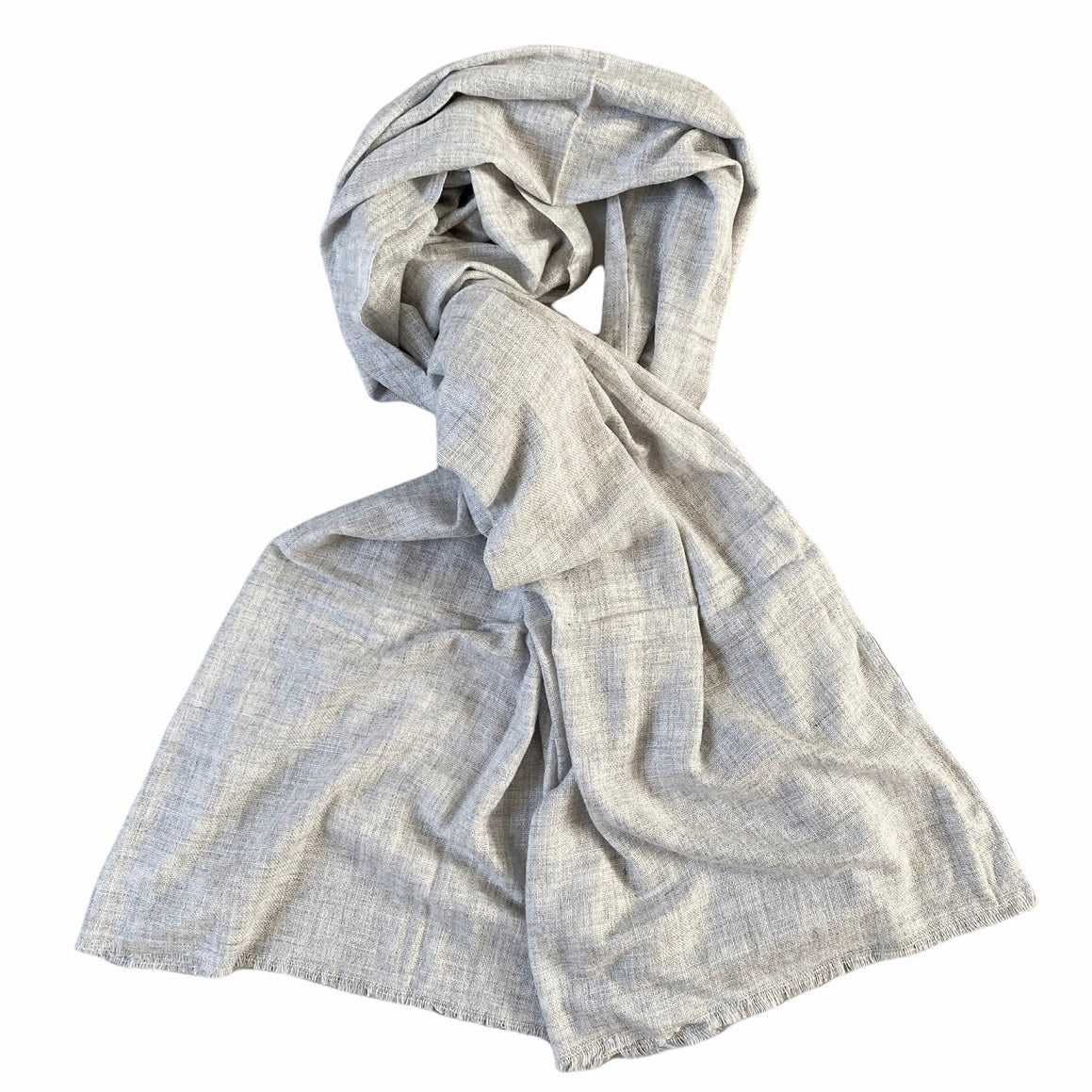 Cashmere & uld pashmina lys grå