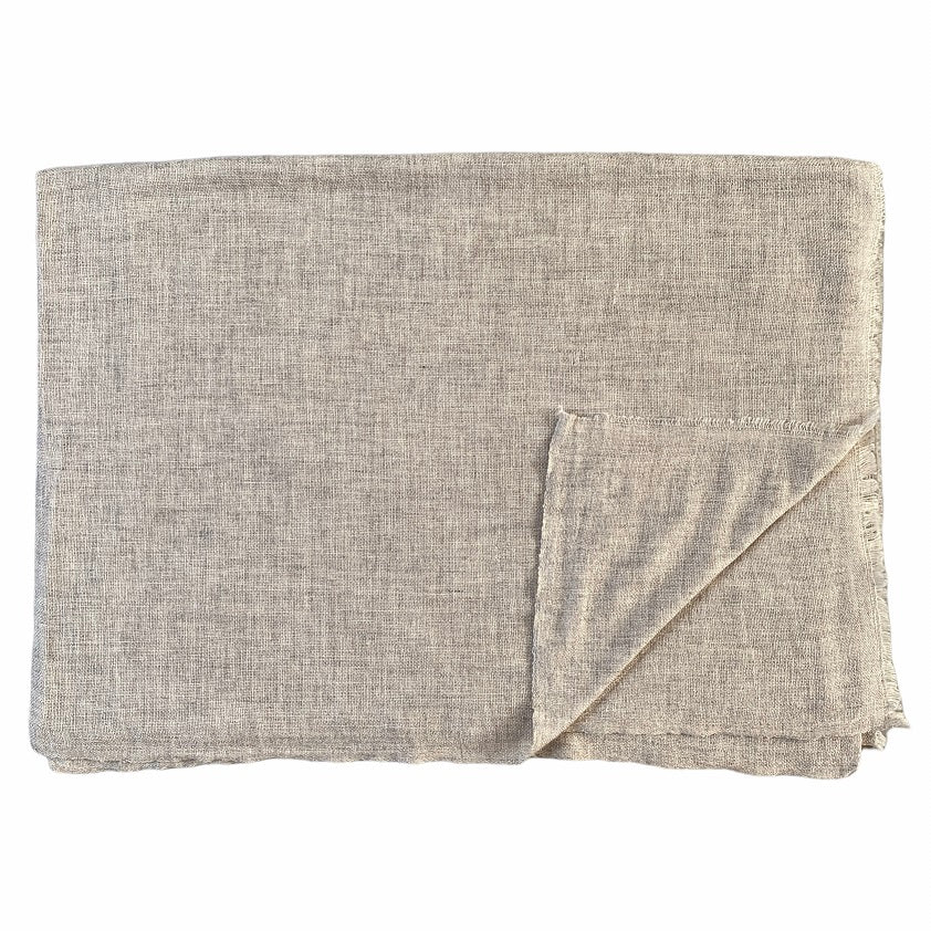 Cashmere & uld pashmina sand