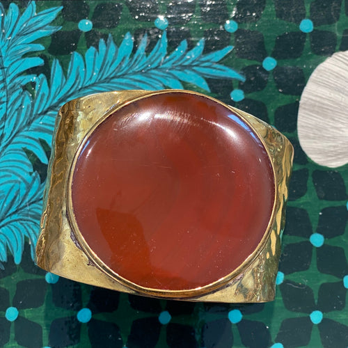 armbånd messing red jasper