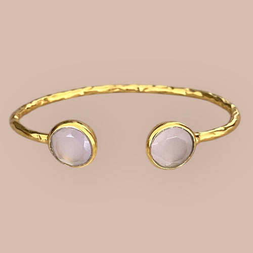 Armbånd two precious - Rose Quartz