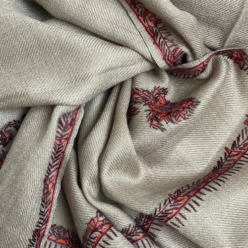 Pashmina embroidery 100% cashmere No 02
