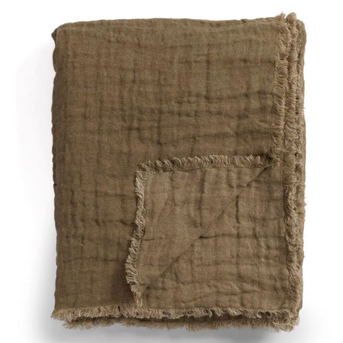 Sengetæppe linned Corcovado - 2.6 x 2.6 m.