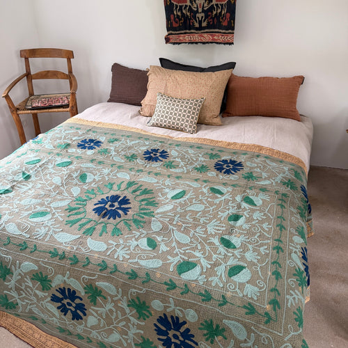 Kantha Suzani tæppe No 21 - 2.1 x 1.7