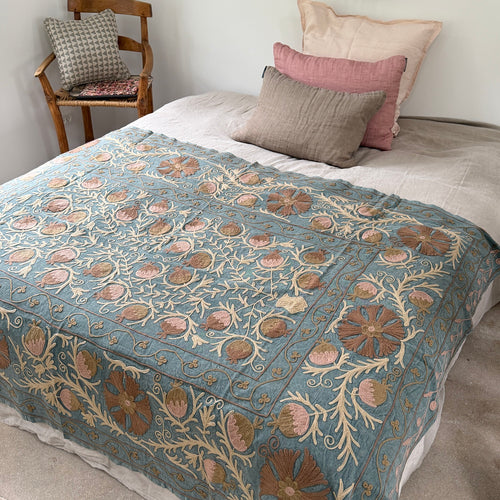 Suzani cotton throw No 36 - 2 x 1.5 M