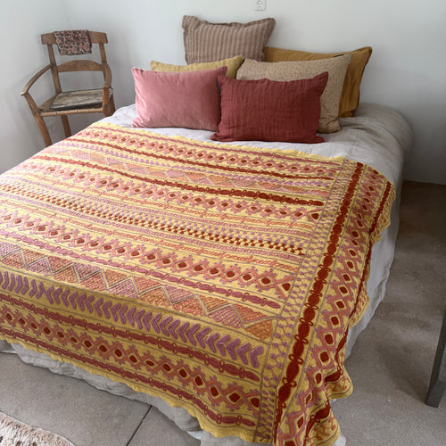Suzani cotton throw No 10 - 2 x 1.5 M