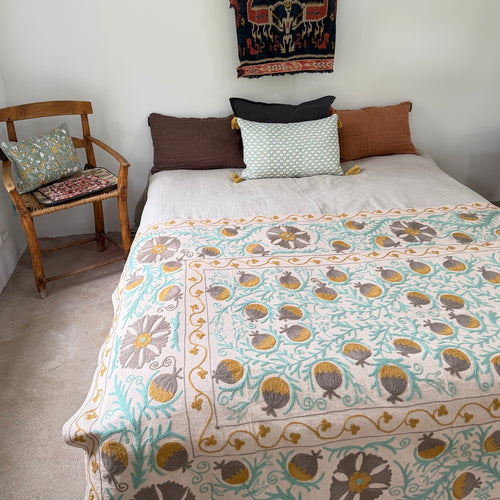 Suzani cotton throw No 12 - 2 x 1.5 M