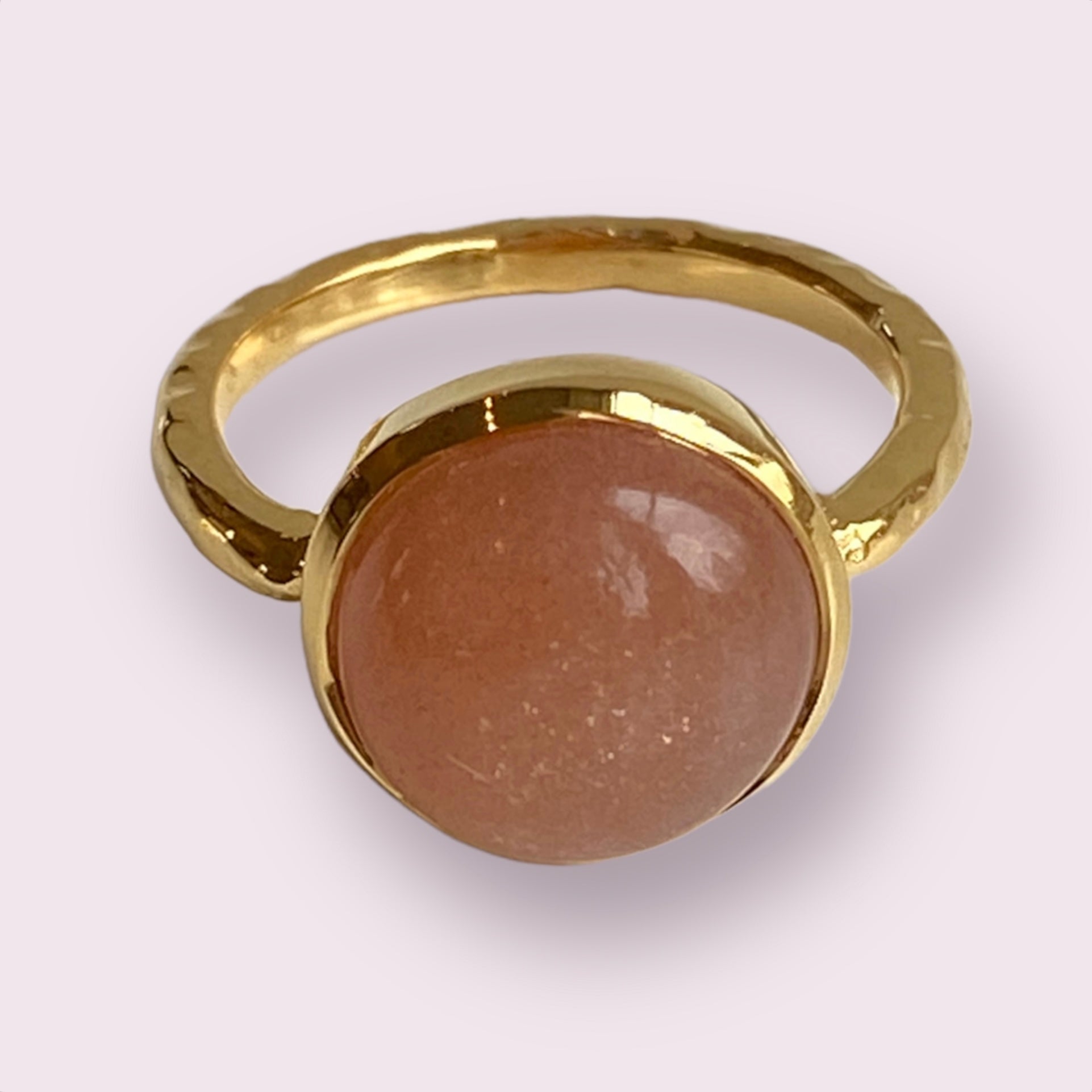 Ring peach goldplated - M